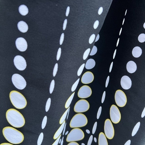 Studio I Black, White and Yellow Dress with Dots, Belt and pockets Size 14 - Picture 5 of 9